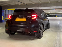 Load image into Gallery viewer, Rally Armor 20-23 Toyota GR Yaris Black Mud Flap w/White Logo Mud Flaps Rally Armor   
