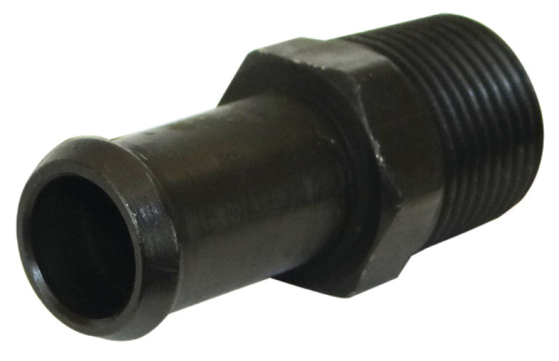Moroso Air/Oil Separator Fuel Line Fitting - 3/8in to 1/2in Hose - Straight - Black - Single Fittings Moroso
