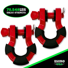 Load image into Gallery viewer, Rhino USA Shackle Kits Rhino USA 8T Super Shackle 2-Pack (Red)
