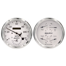 Load image into Gallery viewer, Auto Meter Old Tyme White Quad &amp; Tach/Speedo 5in. - 2 Pc. | 1652
