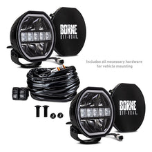 Load image into Gallery viewer, Borne Off-Road Light (Kit of 2) 7in Round Borne Off-Road

