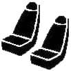 Load image into Gallery viewer, FIA Accessory Seat Cover Set FIA SL63-2 BLK/BLK SL60 Series - Leatherlite Simulated Leather Universal Fit Front Car Seat Cover-
