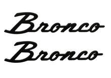 Load image into Gallery viewer, Ford Racing FRPM-1447-BSGS Ford Racing 21-24 Bronco Classic Script Fender Badge Kit - Gloss Black
