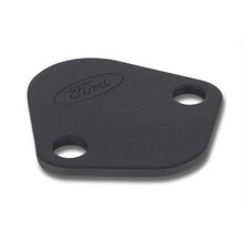Load image into Gallery viewer, Ford Racing Block Off Plates Ford Racing Fuel Pump Block Off Plate - Black Crinkle Finish w/ Ford Oval

