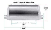 Load image into Gallery viewer, Frostbite Intercooler Frostbite Universal fit 23.5" X 12" X 3" core with 3" inlet/outlet - black FB609B
