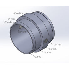 Load image into Gallery viewer, Fuel-It! Universal Methanol Injection Fuel-It! 2.5" ID Billet Charge Pipe Coupler with Two 1/8" NPT/Methanol Injection Bungs
