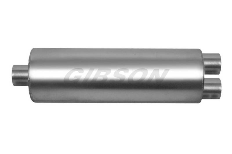 Gibson GIB758216S Gibson SFT Superflow Center/Dual Round Muffler Stainless
