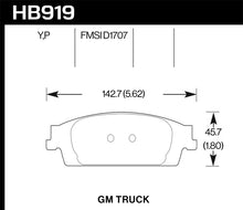 Load image into Gallery viewer, Hawk Performance HAWKHB919Y.670 Hawk 14-18 Chevy Silverado Street LTS Rear Brake Pads
