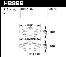 Load image into Gallery viewer, Hawk Performance HAWKHB896B.568 Hawk 16-18 Ford Focus HPS 5.0 Rear Brake Pads
