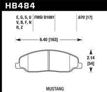 Load image into Gallery viewer, Hawk Performance HAWKHB484B.670 Hawk 2008-2009 Ford Mustang Bullitt 4.6 HPS 5.0 Front Brake Pads
