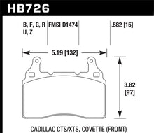 Load image into Gallery viewer, Hawk Performance HAWKHB726G.582 Hawk 2014 Chevrolet Corvette DTC-60 Front Brake Pads
