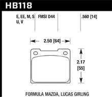 Load image into Gallery viewer, Hawk Performance HAWKHB118U.560 Hawk 65-80 Triumph Spitfire (MKIII/MKIV) DTC-70 Race Front Brake Pads
