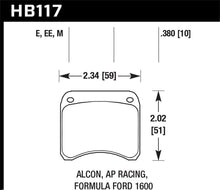 Load image into Gallery viewer, Hawk Performance HAWKHB117M.380 Hawk AP Racing CP3696 Black Race Brake Pads
