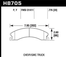 Load image into Gallery viewer, Hawk Performance HAWKHB705Y.776 Hawk Chevy/GMC Express/Silverado/Savana/Sierra 15/25/35/4500 SuperDuty Rear LTS Brake Pads
