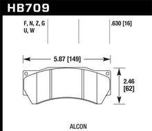 Load image into Gallery viewer, Hawk Performance HAWKHB709F.630 Hawk Performance Alcon Mono 6, Model 4497 HPS Street Brake Pads
