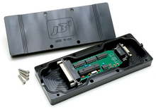 Load image into Gallery viewer, Burger Motorsports JB4 billet aluminum enclosure for tuners showing open case with circuit board and screws
