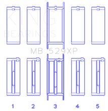 Load image into Gallery viewer, King Engine Bearings KINGMB529XP010 King Engine Bearings Ford Windsor 260CI/289CI 5.0L 529XP Main Bearing Set
