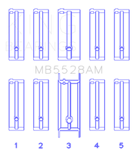 Load image into Gallery viewer, King Engine Bearings KINGMB5528AM0.5 King Engine Bearings Mazda 626 F8/(Size +0.50mm) Main Bearing Set
