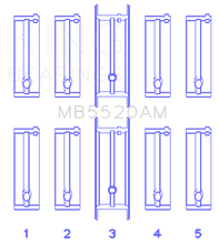 Load image into Gallery viewer, King Engine Bearings KINGMB5520AM0.5 King Engine Bearings Opel C20Xe/X18Xe/X22Xe (Size +0.50mm) Main Bearing Set
