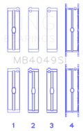 King Engine Bearings KINGMB4049SI0.25 King Engine Bearings Opel C25Xa/X25Xa (Size +0.25mm) Main Bearing Set