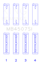Load image into Gallery viewer, King Engine Bearings KINGMB4507SI0.5 King Engine Bearings Suzuki H25A H27A (Size +0.50mm) Main Bearing Set
