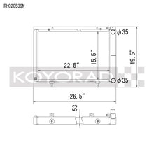 Load image into Gallery viewer, Koyo Radiators Koyo Nissan 240SX V8 Swap/KA24 Turbo Radiator
