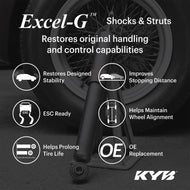 KYB Shocks and Struts KYB 14-20 FIAT 500L Excel-G Gas Shock - Rear