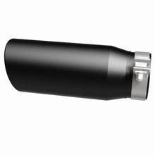 Load image into Gallery viewer, Magnaflow Catalytic Converter Universal MagnaFlow Tip Stainless Black Coated Single Double Round Single Outlet 5in Dia 4in Inlet 13in L
