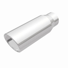 Load image into Gallery viewer, MagnaFlow Exhaust Products Exhaust Tail Pipe Tip MagnaFlow Exhaust Products Magnaflow Single Exhaust Tip - 3in. Inlet/4in. Outlet 35116
