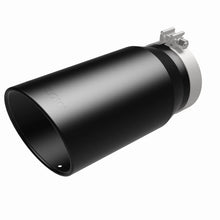 Load image into Gallery viewer, Magnaflow Tips MagnaFlow Tip Stainless Black Coated Single Wall Round Single Outlet 6in Dia 5in Inlet 13in L
