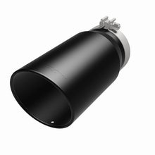 Load image into Gallery viewer, Magnaflow Tips MagnaFlow Tip Stainless Black Coated Single Wall Round Single Outlet 6in Dia 5in Inlet 13in L
