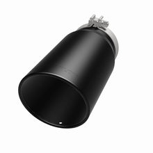 Load image into Gallery viewer, Magnaflow Tips MagnaFlow Tip Stainless Black Coated Single Wall Round Single Outlet 6in Dia 5in Inlet 13in L
