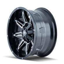 Load image into Gallery viewer, Mayhem Wheels - Cast Mayhem 8090 Rampage 20x9 / 6x135 BP / 0mm Offset / 106mm Hub Black w/ Milled Spokes Wheel
