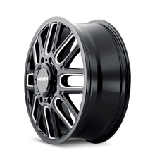 Load image into Gallery viewer, Mayhem Wheels - Cast Mayhem 8107D Cogent Dually 20x8.25 / 8x200 BP / 115mm Offset / 142mm Hub Black w/Milled Spokes Wheel
