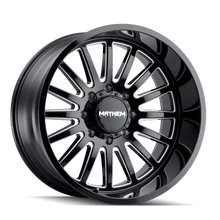Load image into Gallery viewer, Mayhem Wheels - Cast Mayhem 8114 Utopia 20x9 / 5x139.7 BP / 18mm Offset / 87.1mm Hub Black w/ Milled Spokes Wheel
