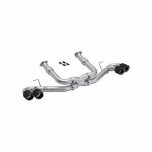 Load image into Gallery viewer, MBRP Exhaust Exhaust System Kit MBRP Exhaust S70423CF 3in. Cat-Back.Valve Delete.Quad Split Rear Exit.T304.CF Tips
