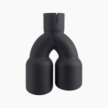 Load image into Gallery viewer, Mishimoto MISMMEXH-TIP-FSTBK Mishimoto Dual Offset Tips 2.5in Inlet 3in Outlet Slash Cut - Black
