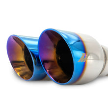 Load image into Gallery viewer, Mishimoto Turbo Inlets Mishimoto Dual Offset Tips 2.5in Inlet 3in Outlet Slash Cut - Burnt
