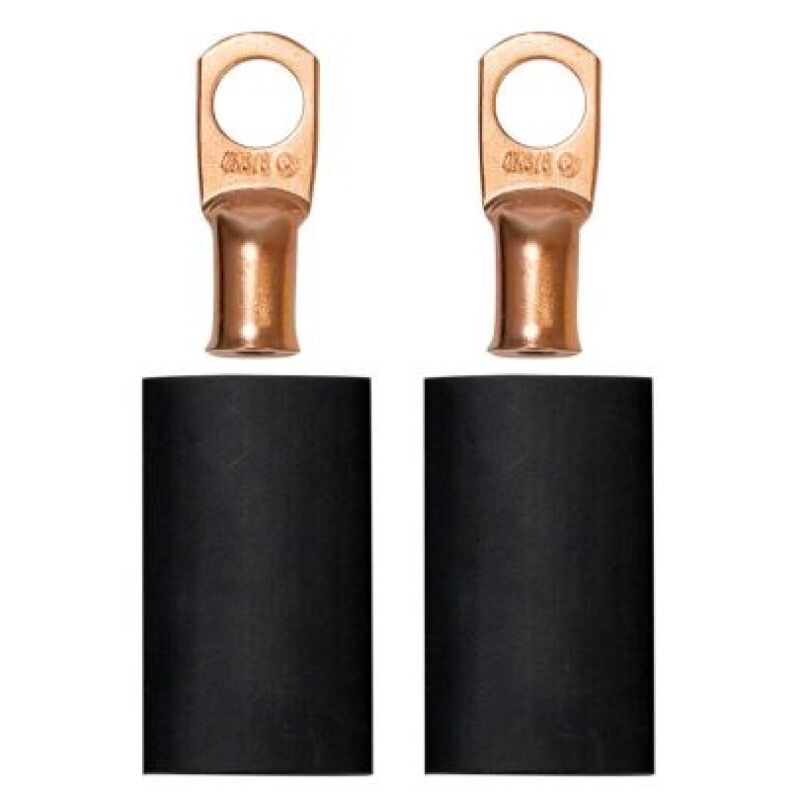Moroso MOR74167 Moroso 3/8in Dia Stud 4 GA Wire Crimp/Solder Battery Cable Terminal Kit (2 Pack)