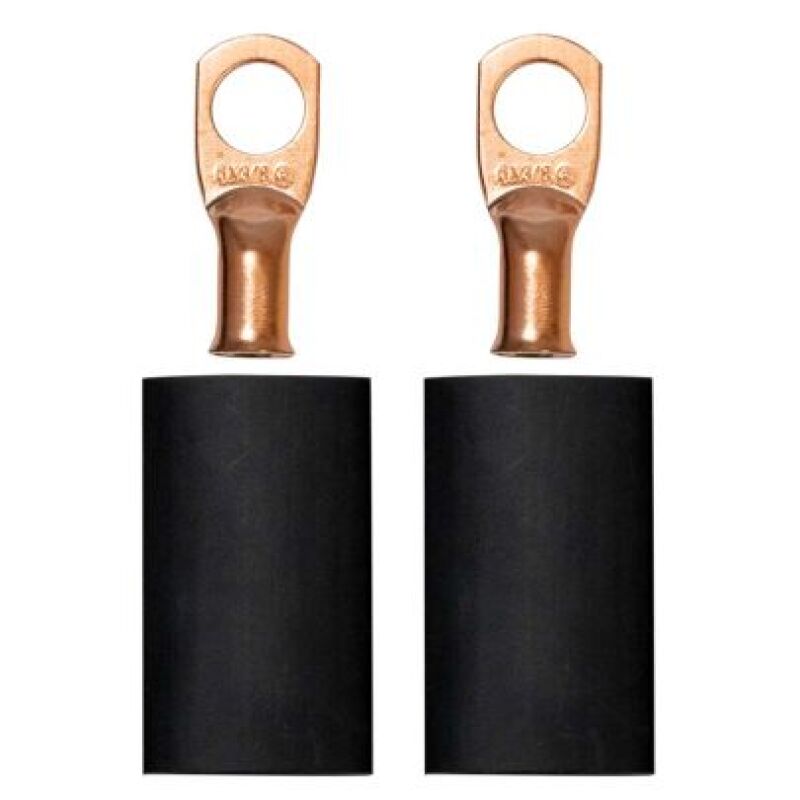 Moroso MOR74168 Moroso 3/8in Dia Stud 6 GA Wire Crimp/Solder Battery Cable Terminal Kit (2 Pack)