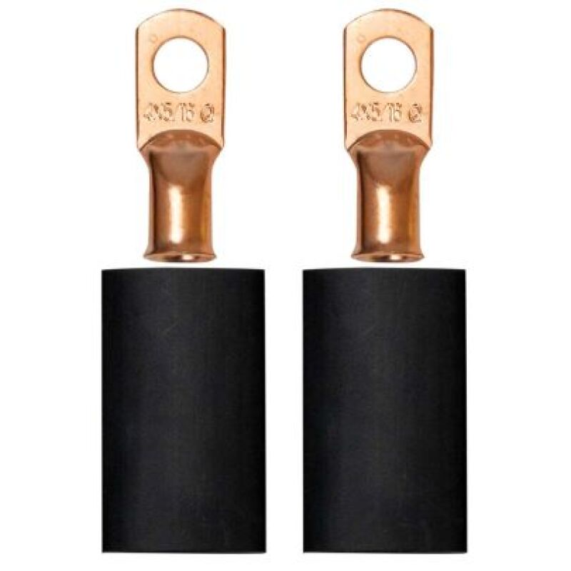 Moroso MOR74166 Moroso 5/16in Dia Stud 4 GA Wire Crimp/Solder Battery Cable Terminal Kit (2 Pack)