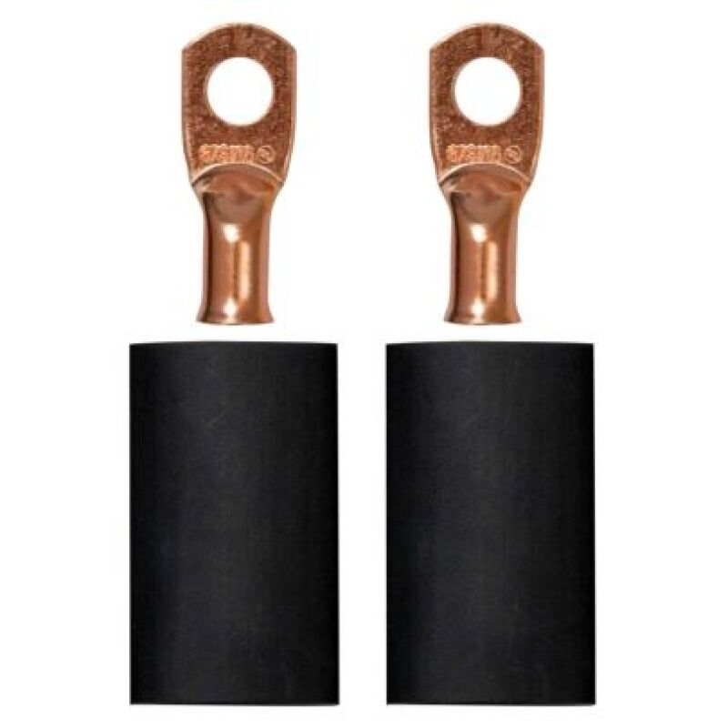 Moroso MOR74163 Moroso 5/16in Dia Stud 6 GA Wire Crimp/Solder Battery Cable Terminal Kit (2 Pack)