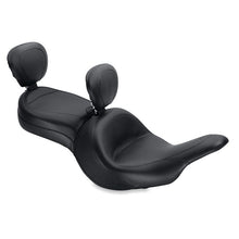 Load image into Gallery viewer, Mustang Motorcycle One-Piece Motorcycle Seats Mustang 11-19 Kawasaki Vulcan 1700, Vaquero Std Touring 1PC Seat w/Driver and Pass Backrest - Black
