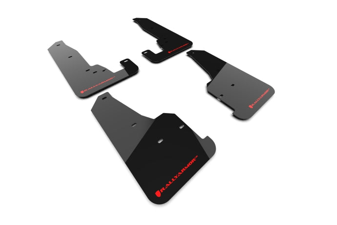Rally Armor RALMF134-UR-BLK-RD Rally Armor 18-22 Jeep Grand Cherokee SRT Trackhawk Black UR Mud Flap - Red Logo