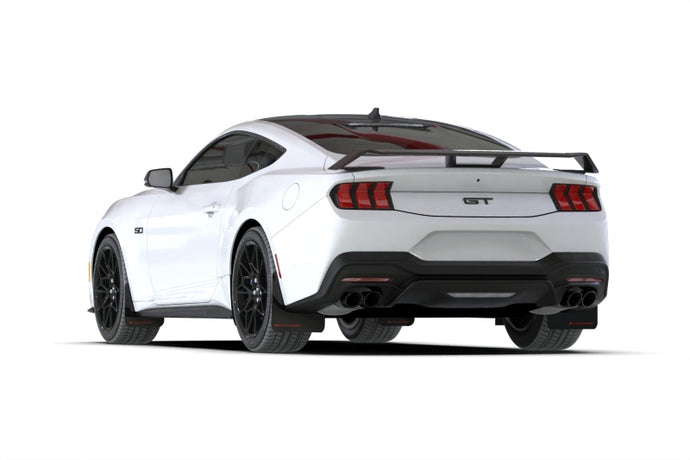 Rally Armor RALMF126-UR-BLK-MBK Rally Armor 2024+ Ford Mustang Black UR Mud Flap w/ Metallic Black Logo