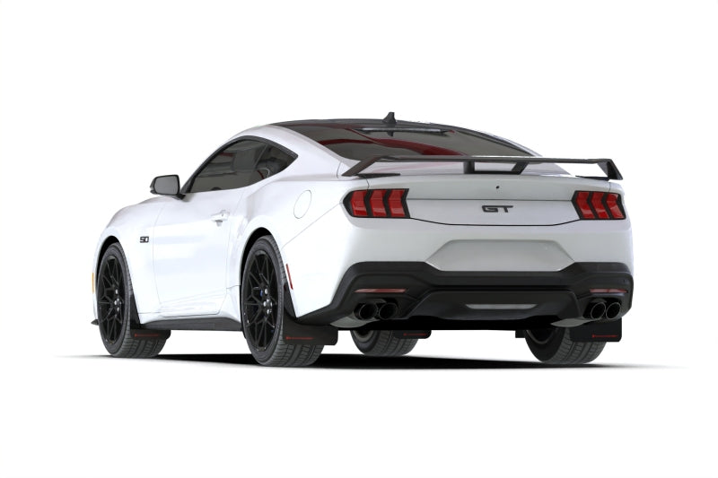 Rally Armor RALMF126-UR-BLK-RD Rally Armor 2024+ Ford Mustang Black UR Mud Flap w/ Red Logo