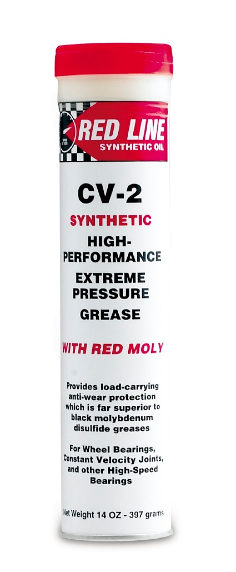 Red Line RED80402-6 Red Line CV-2 Grease w/Moly - 14oz. Tube