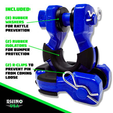Load image into Gallery viewer, Rhino USA Shackle Kits Rhino USA 8T Super Shackle 2-Pack (Blue)
