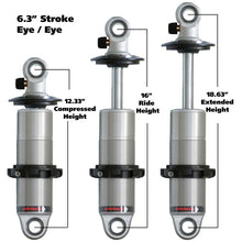 Load image into Gallery viewer, Ridetech Coilovers Ridetech HQ Series CoilOver Shock 6.3in Travel 2.5in Coil Eye/Eye Mounting 12.325inx18.625in
