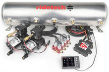 Load image into Gallery viewer, Ridetech RID30534100 Ridetech RidePro E5 Air Ride Suspension Control System 5 Gallon Dual Compressor 1/4in Valves
